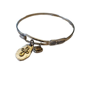 Brighton Faith Hope Love Silver Plated Charm Bracelet